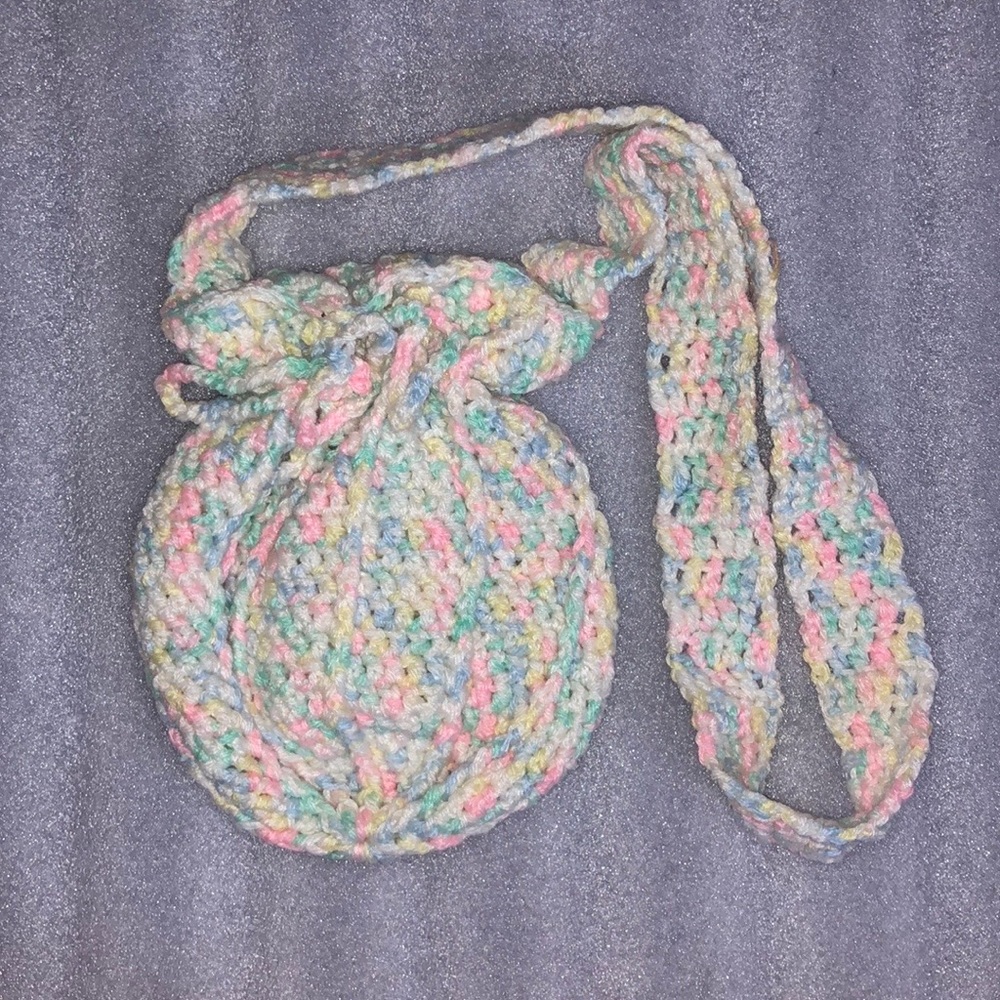 Pastel drawstring bag